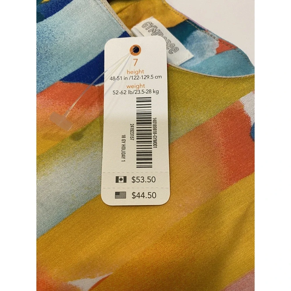 girls GYMBOREE Dress~Size 7~Short Flared Sleeves~MSRP $44~NWT